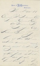 Stephen T. Hopkins - Signed Handwritten Letter from 1888 (New York Politician) picture