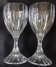 2 Mikasa Park Lane Crystal Wine Glasses 6 3/8” Discontinued Vintage Wedding picture