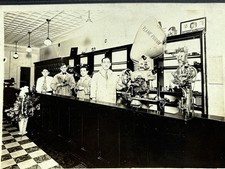 Vintage antique mounted Photograph Shop Interior occupational shoe shine machine picture