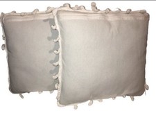 Heritage  Fun Lane Vintage Crochet Lace 14” 2 Pillows White Cottage Chic picture