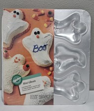 Vntg. 1991 Wilton Mini Ghosts Baking Pan Halloween Cake/Brownies NOS picture