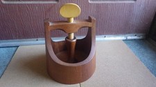 EARLY DANSK STAVED TEAK DANMARK NUT CRACKER BOWL JHQ DENMARK JENS QUISTGAARD 50S picture