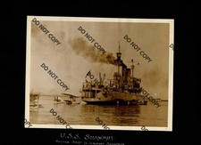 Antique c. 1915 USS Shawmut US Atlantic Fleet Ship Boat Salem CM-11 8.5x6.5” picture