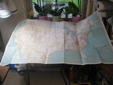 ANTIQUE UNITED STATES AND ADJOINING CANADA & MEXICO MAP National Geographic 1933 picture