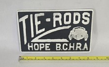 Vintage Cast Aluminum  TIE - RODS  HOPE B.C.H.R.A  Car   Plaque  picture