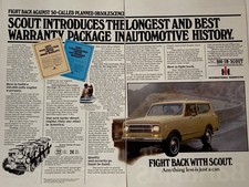 1980 International Harvester Scout Two Page Print Ad IH Longest Best Warranty picture