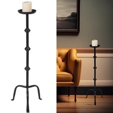 Mumufy 32 in Metal Candlestick Floor Candleholder Candelabra Black picture