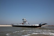 Photo:Mobile Bay Alabama 2010 Ferry Boat Oil Rig Coastal Scene picture