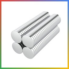 Neodymium Magnets 12mm x 2mm Disc 100Pcs Strong Rare Earth Silver Crafts DIY picture