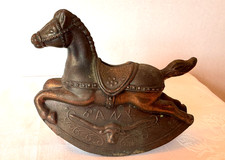 Vintage Copper Rocking Horse Bank Metal 6