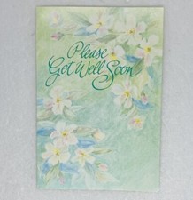 Fantasy Paper Get Well Card “Many Good Wishes Are Sent” Floral Flower Art P4 picture