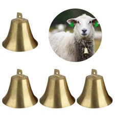4X Brass Copper Bells Cow Horse Sheep Dog Animal Grazing Super Loud Farm picture