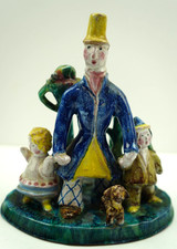 Rare WIENER WERKSTÄTTE Ceramic Figurine SPAZIERGANG Susi Singer 1920 Austria picture