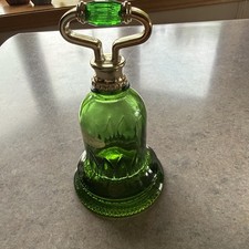 Vintage 1978 Avon Glass Emerald Bell Jar Sweet Honesty Cologne Bottle With Box picture