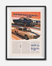 1967 Shelby Mustang GT500 GT350 Vintage Ad Poster Restored Wall Art Print picture