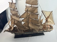 Vintage Wooden Ship Model Reliance Circa 1831 3-Mast Sailing Ship 30” Tall picture