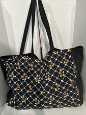 Mickey All-Over Pattern Black Disney Large Tote Bag picture