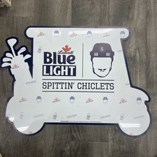 Labatt Blue Light Spittin Chiclets Golf Cart Hockey Metal Tin Beer Mancave Sign picture