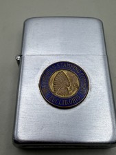 1937-1950 The American Stamping Company Emblem Euclid OH Chrome Zippo Lighter picture