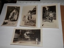 ANGOLA NY - FOUR 1920'S SMALL PHOTOS - MRS. BRIGGS - RICH'S ICE CREAM - RED HOTS picture