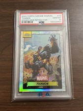 2024 Topps Chrome Marvel Thanos Spider Web Refractor PSA 10 picture