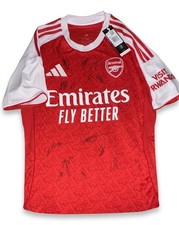 Arsenal 2025/26 squad signed shirt (16 signature) COA BNWT picture