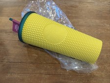Starbucks Hawaii Pineapple Yellow Studded Tumbler 24 Oz  Textured Cold Cup picture