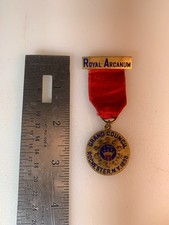 Antique Royal Arcanum 1898 Rochester NY Grand Council Event Badge or Medal picture