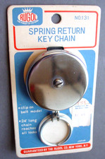 Vintage Rugol Belt Clip On Key Fob Retracting Reel 24