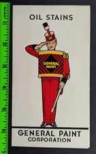 Antique General Paint Oil Stains Soldier Foldout Sample Brochure picture