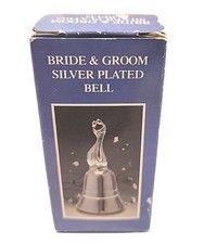 Engravable Lavie International Silver Plated Bride & Groom Bell Wedding Bell picture