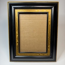 Vintage Martin Aborn Hand-Finished Italian Wood Picture Frame Black & Gold picture