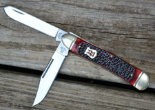 Robi Klaas Kissing Crane KC6227RD Copperhead Red Bone Folding Knife -- Excellent picture