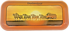 1992 Budweiser Clydesdales Beer Serving Tray Anheuser Busch Metal Vintage picture