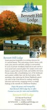 Travel Rack Card, Bennett Hill Lodge, Parkman, Maine c2019 Maine Highlands picture