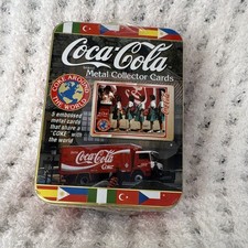 Vintage 1996 Coca-Cola Metal Collector Cards Tin Coke Around The World SEALED picture