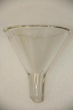 VARIETY GLASS 4 OZ Heavy-molded Flint GLASS FUNNEL w/ Inside Ribs for Liquids picture