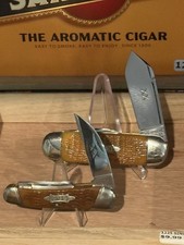 RARE 1992 Case XX Brothers Classic Honey Bonr Elephant Toe Jumbo Whittler COMBO picture