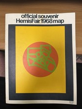 Vintage 1968 HemisFair official souvenir map book picture