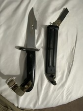 East German Model 59 Military Rifle Combat Knife Bayonet & Sheath picture