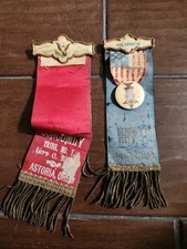 2 PCS ANTIQUE WHITEHEAD & HOAG CO PINS HANDSHAKE EAGLE RED MEN 3 PRIZE  picture