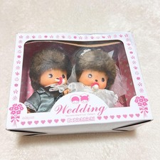 Monchhichi Bebichhichi Wedding Welcome Doll Plush Stuffed Toy with Box Vintage picture