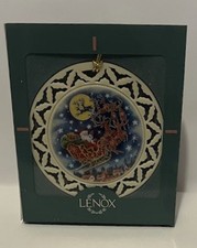 LENOX TWAS THE NIGHT BEFORE CHRISTMAS PORCELAIN ORNAMENT NEW IN BOX picture