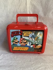 Vintage 1989 Nintendo Power Lunch Box Super Mario Bros 2 Zelda II Aladdin picture