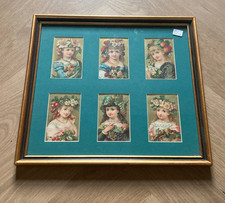 1890's Series of 6 Framed Chromos Advertising Eau des Carmes Wonderful Colors picture