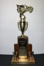 VTG Warrenville Car Show 1st Place Trophy – Gold Antique Car & Eagles  1930-1940 picture