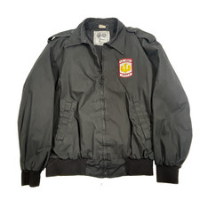 US Army JROTC Black Jacket Windbreaker Medium epaulets Unisex Shade #385 DLA picture