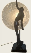 Art Deco Frankart Nude Nymph with Consolidated Glass Moon Lamp by Sarsaparilla picture