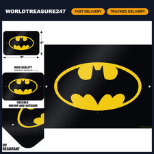 Classic Batman Bat Shield Logo Sign for Home or Office - Perfect for Fans & Deco picture