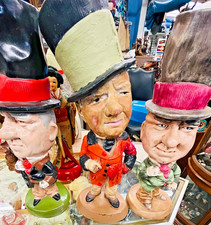 Three Large Chalk ware Figures of the comedian W.C. Fields, ESCO 1970s picture